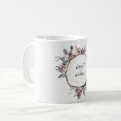 MUG DIAPOSITIVE EN BOIS RUSTIQUE ROSE FLORALE EUCALYPT (Devant gauche)