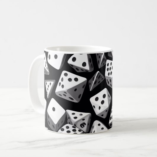 Mug Dice Delight : Une Cascade géométrique (Devant gauche)
