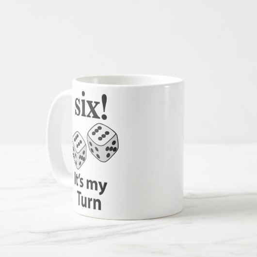 Mug Dice Rolling Six C'est mon tour Roll Dice (Devant gauche)
