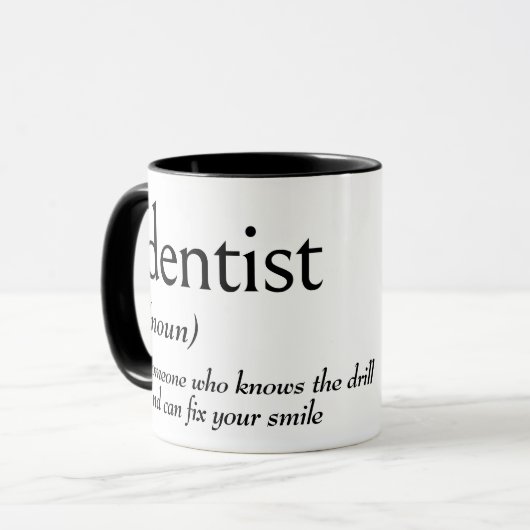 Mug Dictionary Definition For DENTIST (Devant gauche)