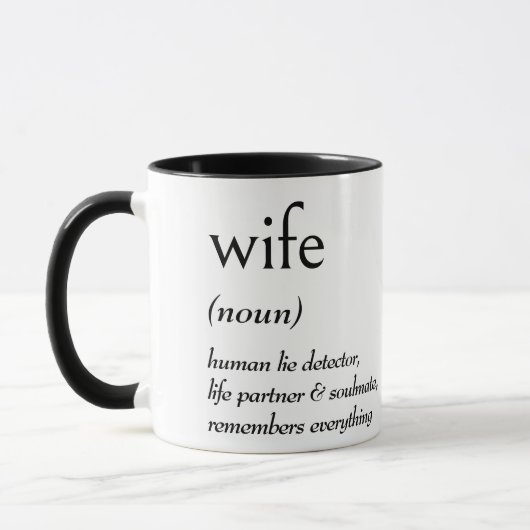 Mug Dictionary Definition for WIFE (Gauche)