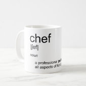 Mug Dictionnaire de définition CHEF de la conception d (Devant gauche)