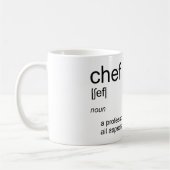 Mug Dictionnaire de définition CHEF de la conception d (Gauche)