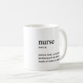 Mug Dictionnaire de définition d'infirmière (Devant droit)