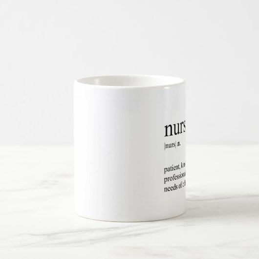Mug Dictionnaire de définition d'infirmière (Centre)