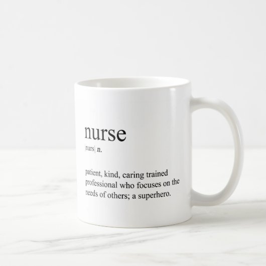 Mug Dictionnaire de définition d'infirmière (Droite)