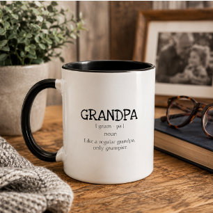 Mug Dictionnaire mignon Grumpa Grand-père Papi