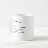 Mug Dictionnaire personnalisé de définition de nom (Devant gauche)