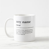 Mug Dictionnaire personnalisé de définition de nom (Gauche)