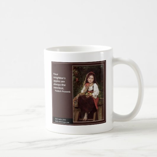 Mug Dicton Yiddish Concernant les Pommes & Graphique (Droite)