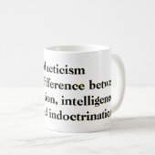 Mug Didacticisme il y a une différence entre le vrai (Devant droit)