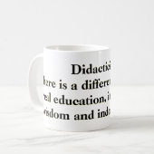 Mug Didacticisme il y a une différence entre le vrai (Devant gauche)