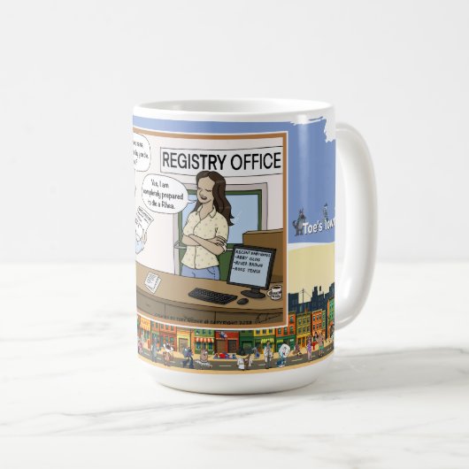 Mug Die A Rhea | Literal Wordplay Humor Classic (Devant droit)