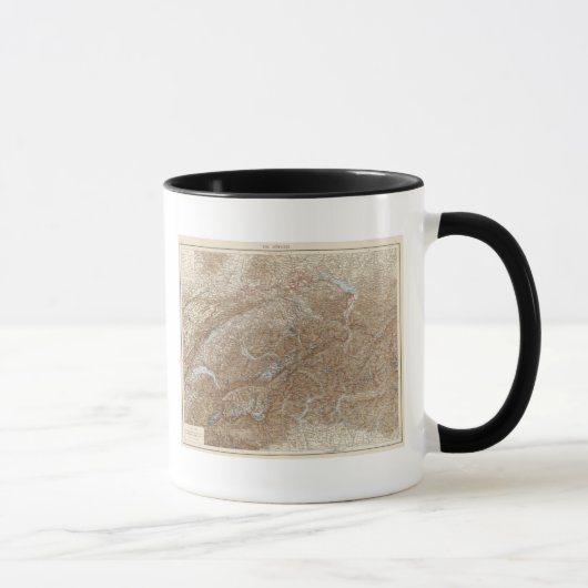 Mug Die Schweiz, Suisse Atlas Map (Droite)
