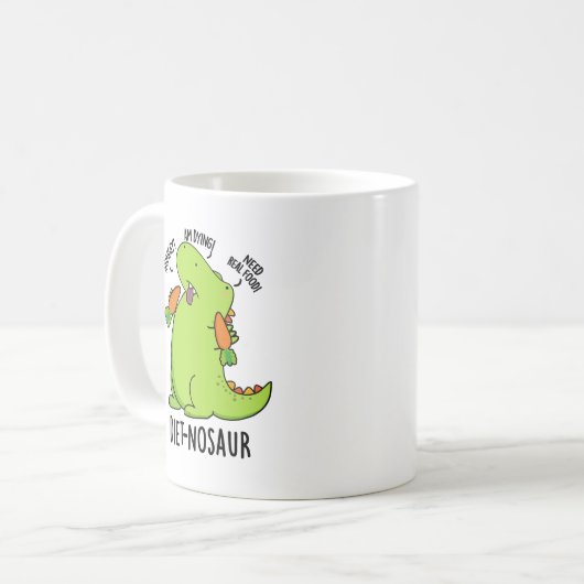 Mug Diet-nosaur Dinosaure Drôle Puns (Devant gauche)