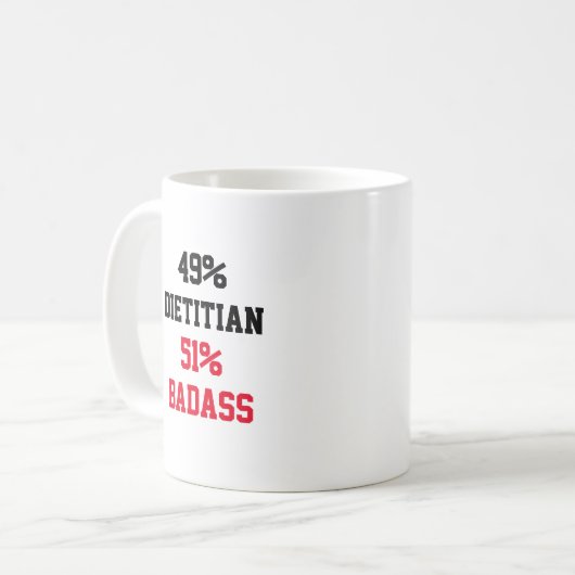 Mug Diététiste Badass (Devant gauche)