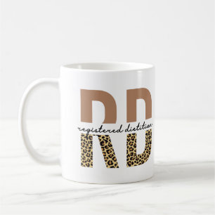 Mug Diététiste enregistrée Cheetah imprimer Dons RD