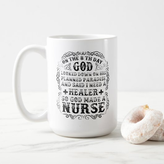 Mug Dieu a fait une infirmière (Avec donut)