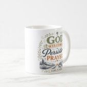 Mug Dieu accueille les prières persistantes Citation c (Devant droit)