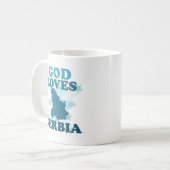 Mug Dieu aime la Serbie (Devant gauche)