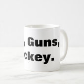 Mug Dieu, armes à feu, hockey (Devant droit)