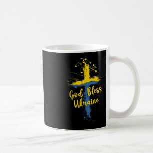 Mug Dieu bénisse la croix ukrainienne de soutien chrét