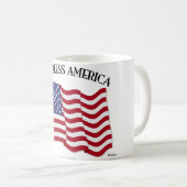 Mug DIEU BÉNISSE L'AMÉRIQUE avec drapeau américain (Devant droit)