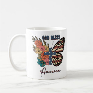 Mug "Dieu bénisse l'Amérique" Fête de l'Indépendance B