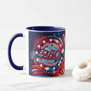 Mug Dieu Bénisse l'Amérique Terre Que J'Aime Rouge Bla