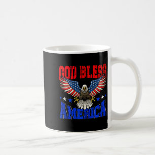 Mug Dieu bénisse le drapeau de l'aigle américain d'amé