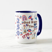 Mug Dieu bénisse les États-Unis (Devant droit)