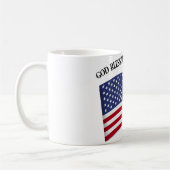 Mug DIEU BÉNISSE MA FEMME MILITAIRE avec drapeau améri (Gauche)