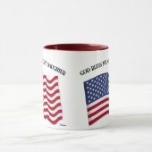 Mug DIEU BÉNISSE MA FILLE MILITAIRE avec drapeau améri (Centre)