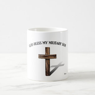 Mug DIEU BÉNISSE MON FILS MILITAIRE avec une croix rob