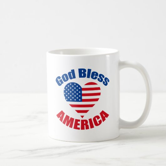 Mug Dieu bénit l'Amérique mignon patriotique chrétien (Droite)