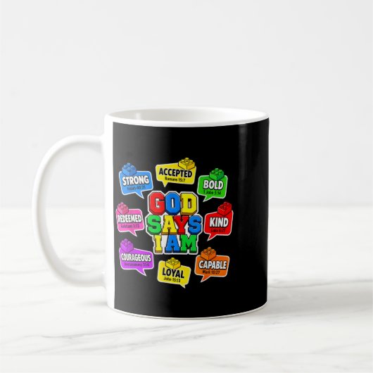 Mug Dieu chrétien dit Constructeur Briques Blocs de co (Gauche)