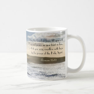 Mug Dieu de l'Espoir, Romains 15:13 Bible Verse, Côte 