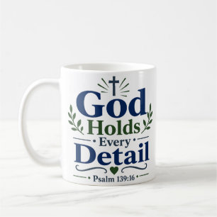 Mug Dieu détient chaque détail Encouragement spirituel