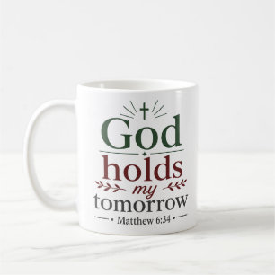 Mug Dieu détient mon avenir Encouragement chrétien