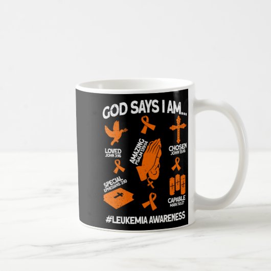 Mug Dieu dit Sensibilisation à la leucémie Chrétien Ch (Droite)