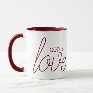 Mug Dieu est amour chrétien moderne