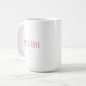 Mug Dieu est amour minimaliste moderne (Devant gauche)