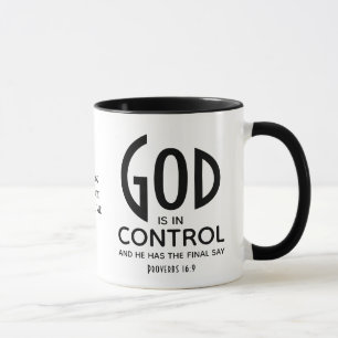 Mug DIEU EST AU CONTRÔLE D'Inspiration chrétienne