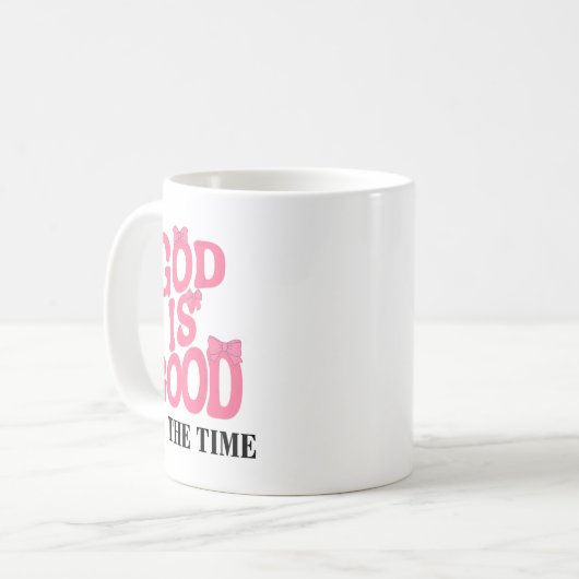 Mug Dieu est bon Nk Bow Christian Jésus Fille Soeur Da (Devant gauche)