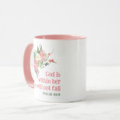 Mug Dieu est en elle, elle ne tombera pas - Bible Vers (Devant gauche)