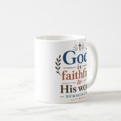 Mug Dieu Est Fidèle À Sa Parole Citation De Verset Bib (Devant droit)