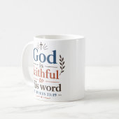 Mug Dieu Est Fidèle À Sa Parole Citation De Verset Bib (Devant gauche)