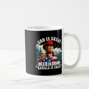 Mug Dieu Est Grande Bière Est Bonne Et Kamala Sont Fou