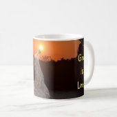 Mug Dieu est l'amour coucher de soleil (Devant droit)