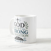 Mug Dieu est ma base solide Citation de foi (Devant gauche)